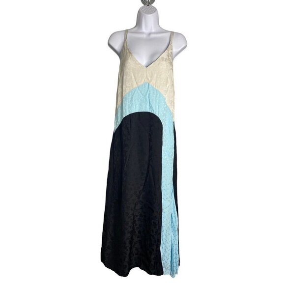 Rachel Comey Womens Morant Maxi Dress Colorblock Lined Sleeveless Size 00 - Picture 2 of 10